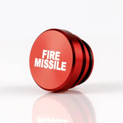 UYYE Enchufe para Encendedor de Cigarrillos de Aluminio Billete a Prueba de Polvo, Botón de Misil FIRE, Accesorios de Interior de Automóvil, MISIL