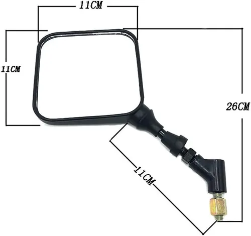 Miniatura 3 de Earlyred - Espejos retrovisores para motocicleta de doble uso, espejos laterales compatibles con Suzuki DRZ400 DR650 DR650S DR 650 500 400 370 350