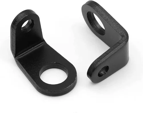 Agujero de 0.197 in a 0.394 in en forma de L Luces de señal de giro de motocicleta Soportes de montaje Soporte de reubicación Soportes de señales de