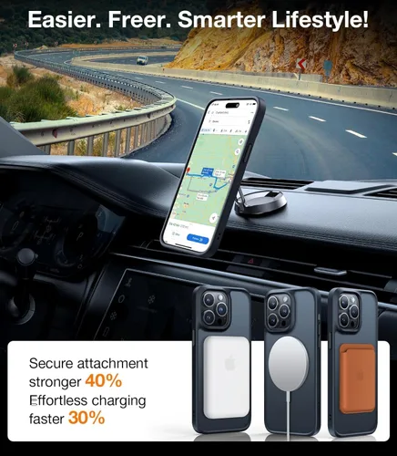 Miniatura 3 de TORRAS Magnetic Guardian - Funda diseñada para iPhone 14 Pro Max [probada en caídas de grado militar] [compatible con MagSafe] Funda delgada