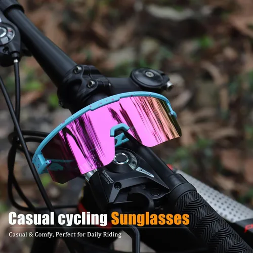 Miniatura 2 de AVV Gafas de sol de béisbol polarizadas UV400 para hombres, mujeres y jóvenes, gafas de sol para correr, deportes, pesca y bicicleta Lente azul
