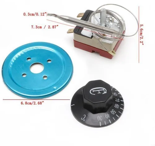 Miniatura 3 de 1pc J1HF 250V 16A Temperature Controller 30-110 Celsius Thermostat Knob Capillary Switch