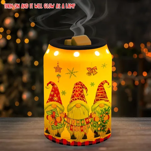 Miniatura 3 de Pinata Decoraciones Navideñas para el Hogar, Calentador de Cera Navideño de Gnomos, Calentador de Cera de Cerámica para Vela de Aceite, Decoración