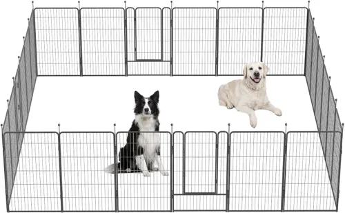 Miniatura 14 de Corralito para perros, 24/32/40 pulgadas de altura en resistente, valla plegable para interiores y exteriores, corralito portátil para mascotas