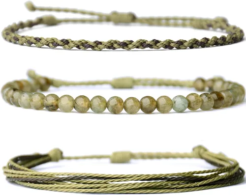 Miniatura 59 de Pulsera curativa hecha a mano con cuentas de piedra natural, regalo para hombres, pulsera de cuerda ajustable