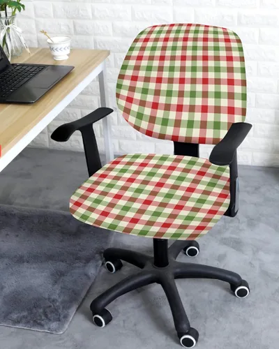 Miniatura 3 de Juego de 2 fundas elásticas para sillas de oficina y computadora, fundas elásticas para asiento de silla giratoria de escritorio, fundas protectoras