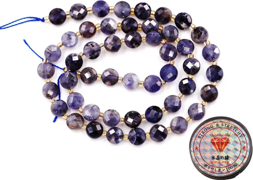 Miniatura 112 de Cuentas de piedras preciosas para la fabricación de joyas, cuentas de monedas facetadas de piedra natural piedra de sangre africana de 0.236 in