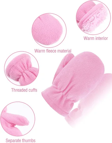 Miniatura 4 de SATINIOR - Guantes de forro polar para niños (3 pares)