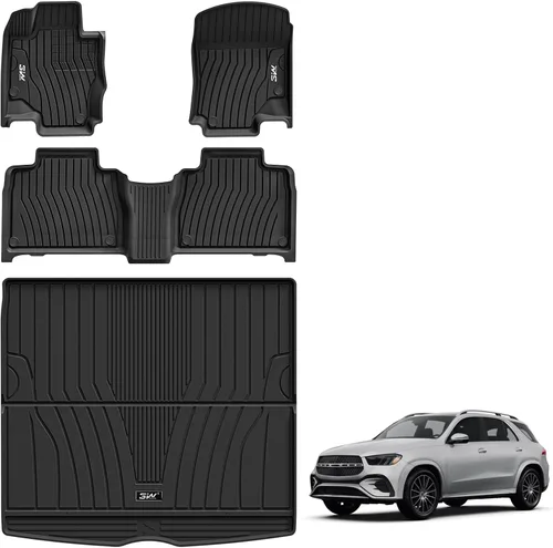 Miniatura 26 de 3W Alfombrilla de maletero para Mercedes Benz GLE 2020-2026 SUV, 350/43 AMG/450/53 AMG/580/63 AMG S Forro de maletero resistente para todo clima