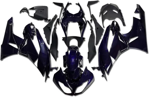 Miniatura 22 de US STOCK - Carenado negro brillante apto para 2009-2012 ZX6R 636 ZX-6R inyección ABS plásticos posventa carrocería 2010 2011 09 10 11 12