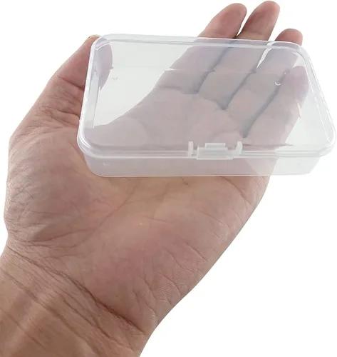 Miniatura 3 de MFDSJ 6 piezas de contenedores de almacenamiento de plástico mini con tapa, caja transparente rectangular de 3.5x2.4 pulgadas para recoger objetos