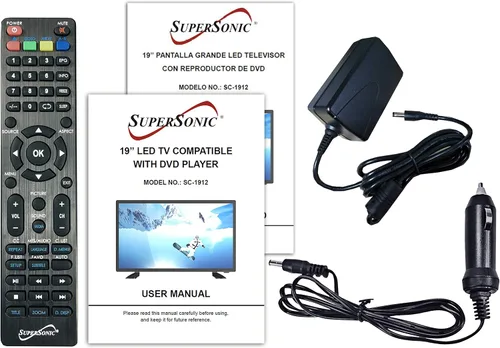 Miniatura 8 de Supersonic SC-1912 LED HDTV de 19 pulgadas con calidad de imagen de 1080p, reproductor de DVD integrado, HDMI, USB, capacidad de monitor de PC