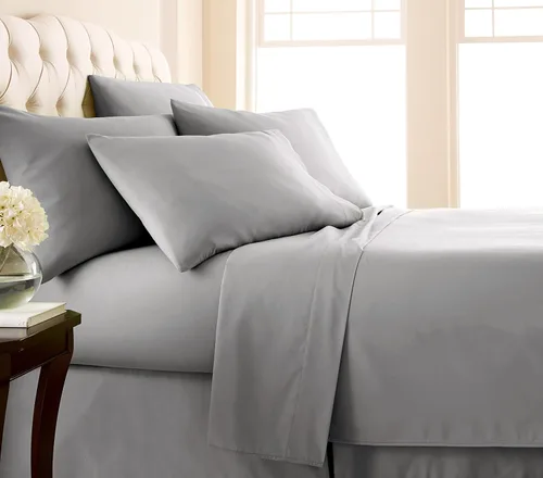 Miniatura 283 de Southshore Fine Living, Inc. Juego de 7 piezas de sábanas King divididas para cama ajustable, juego de sábanas King divididas con bolsillo de 21