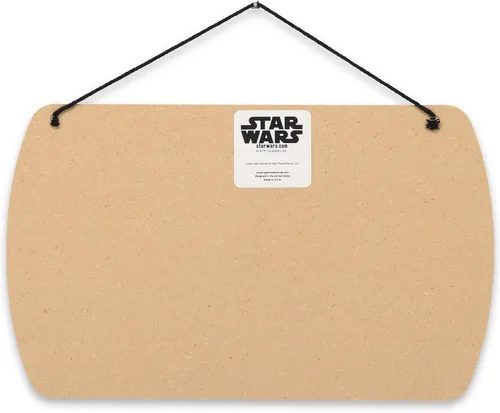 Miniatura 3 de Disney Star Wars: The Mandalorian Baby Yoda Force es fuerte con este pequeño colgante de madera decoración de pared - Grogu, el niño Negro