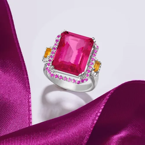 Miniatura 6 de Ross-Simons 14.80 ct. t.w. Multi-Gemstone Ring in Sterling Silver