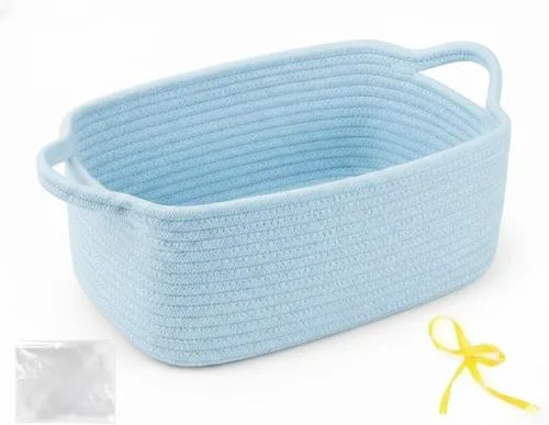 Cestas de regalo grandes vacías para llenar, bonita canasta tejida para adolescentes, mujeres, baby shower, cubo de juguetes pequeño decorativo