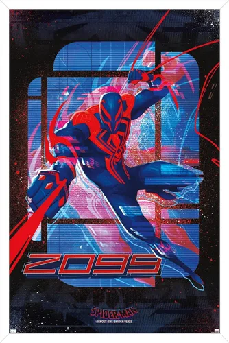 Miniatura 11 de Marvel Spider-Man: Across the Spider-Verse - Póster de pared de Spider-Man 2099, 34 pulgadas de largo x 22.4 pulgadas de ancho, versión premium sin