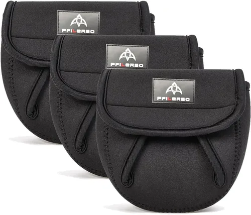 Miniatura 10 de 3Pcs Fundas para Carrete de Pesca Giratoria Bolsa de Transporte para Carrete de Pesca de Arrastre Estuche Protector Funda para Carrete de Pesca