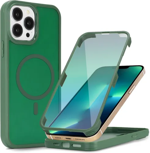 Miniatura 37 de Funda magnética para iPhone 12 mini con protector de pantalla integrado, compatible con MagSafe, para Apple 12 Mini, fundas de cuerpo completo