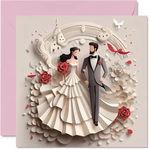 Miniatura 8 de Stuff4 Tarjetas de boda para parejas – Mejor día – Felicitaciones feliz regalos de compromiso, felicitaciones bien hechas, tarjetas de felicitación