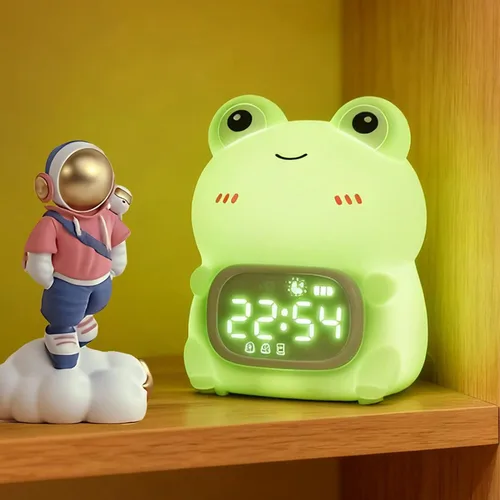 Miniatura 11 de DORA - Reloj despertador para perros para dormitorios de niños y niñas, bonito reloj despertador LED con pantalla digital, entrenador de sueño