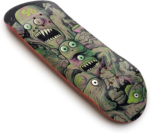 Miniatura 2 de SPITBOARDS® Tabla de Diapasón de 34 mm - Madera Real (5 Capas) Forma Clásica de Popsicle Street - Tamaño: 34 x 96 mm - Tabla Gráfica Única