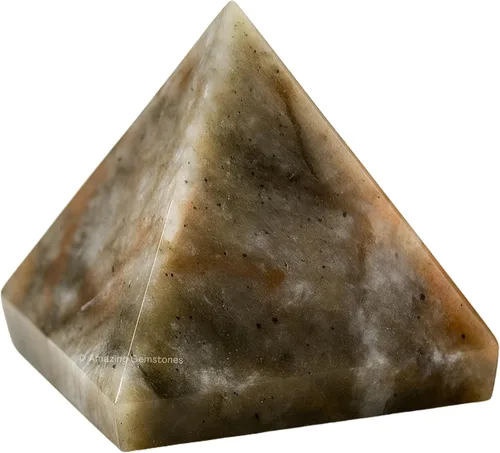 Miniatura 58 de Piedras Curativas de Cristal de Pirámide de Cuarzo Claro de Amazing Gemstone - Figura de Gran Pirámide de 2" de Piedra Natural para Meditación