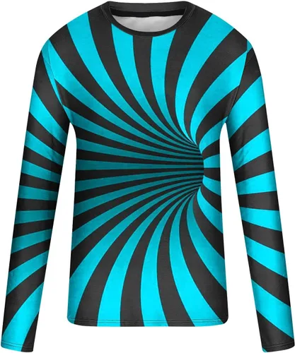 Miniatura 4 de Camiseta de Manga Larga para Hombre Novedad Y2K Estampado gráfico Blusas Cuello Redondo Camiseta holgada Tops Baggy