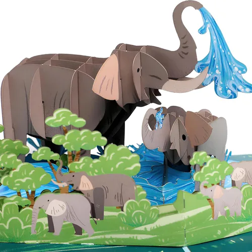 Miniatura 13 de Tarjeta de felicitación desplegable 3D – Tarjeta de pesca hecha a mano con lubina saltarina y lago escénico – Día del Padre, cumpleaños, jubilación