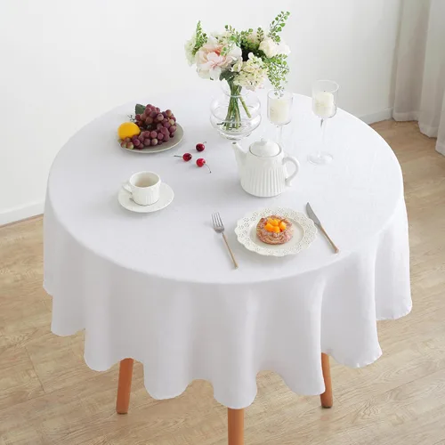 Miniatura 46 de Linen World - Mantel de lino de otoño de 55 x 55 pulgadas, mantel rectangular lavable de lino francés para comedor, al aire libre, bodas