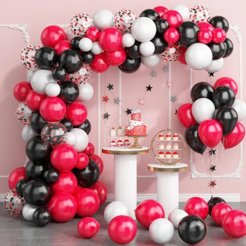 Miniatura 8 de Kit de Guirnalda de Globos de Navidad, 108 Piezas Globos Retro Verde Oscuro Rojo Oro Arco con Globos 4D, Globos de Caramelo en Forma de Bastón