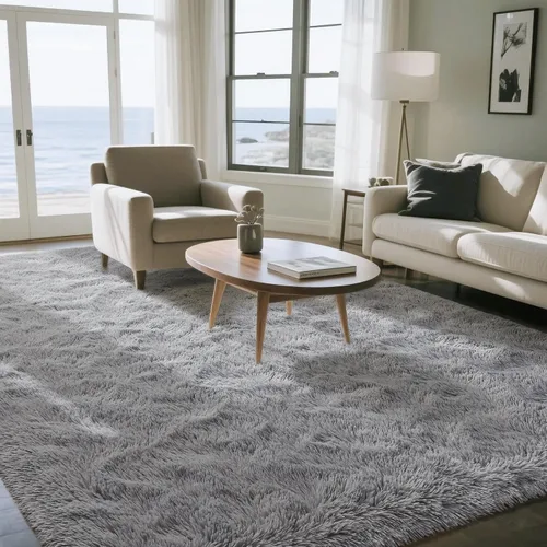 Miniatura 24 de Alfombra Corredor Suave de Pelo Largo para Dormitorio, 2 x 6 pies, alfombras esponjosas con parte inferior antideslizante para pasillo, junto a