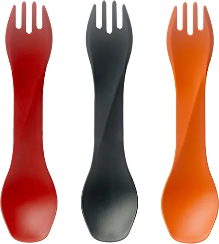 Miniatura 16 de humangear GoBites Uno Mini - Juego de 3 utensilios de viaje y campamento, utensilios de comedor portátiles y compactos, material seguro