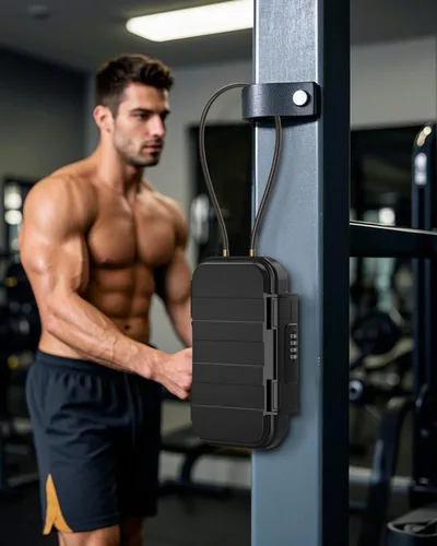 Miniatura 8 de AMIR Caja de seguridad portátil, caja de seguridad con candado de combinación y código, caja de seguridad mini impermeable antirrobo para viajes