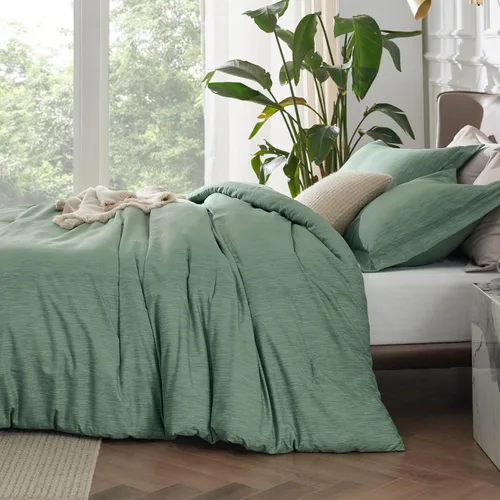 Miniatura 331 de Bedsure Juego de edredón Twin/Twin XL, ropa de cama suave beige para todas las estaciones, juego de cama teñido catiónico, 2 piezas, 1 edredón
