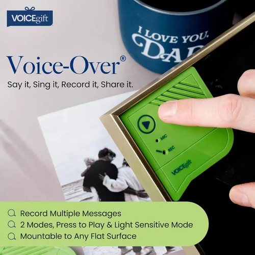 Miniatura 2 de Voicegift Voice-Over® Mini Grabadora de Voz para Marco de Fotos, Mini Grabadora de Voz con Reproducción de Audio y Grabadora Digital para Marco