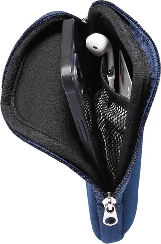 Miniatura 4 de Funda de neopreno de tamaño pequeño para teléfono celular, con cremallera y correa para el cuello para iPhone 17, 16, 16e, 15 15 Pro iPhone 14 14