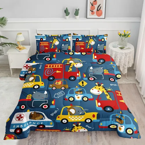 Miniatura 7 de Juego de edredón espacial para niños astronautas para niños, niños, niños, con estampado de cohete de astronauta de nave espacial galáctica, con 1