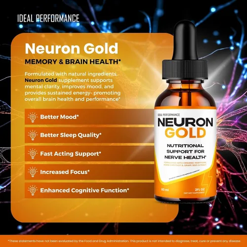 Miniatura 4 de Neuron Gold Drops, Neuron Gold Premium para neuropatía y suplemento de apoyo a la salud nerviosa - Máxima fuerza, todos los ingredientes naturales