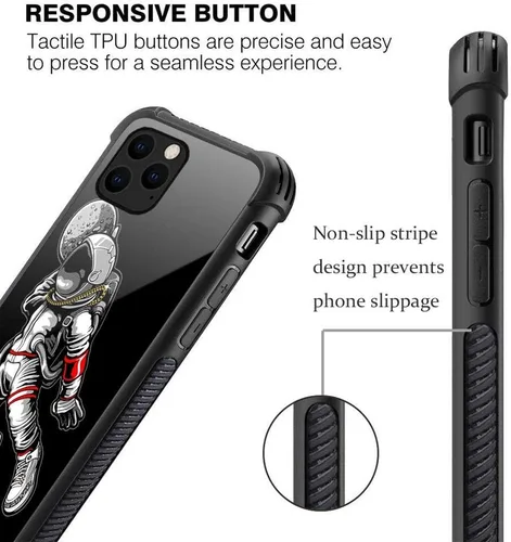 Miniatura 4 de ZHEGAILIAN Funda para iPhone 11, protección de grado militar, esquinas a prueba de golpes, funda antiarañazos para iPhone 11, nebulosa verde