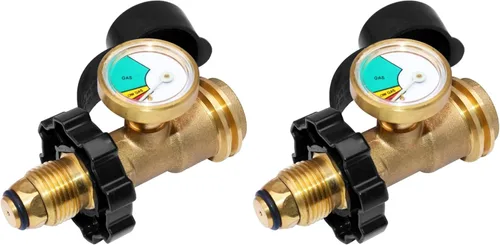 Miniatura 7 de DOZYANT Adaptador Universal de Tanque de Propano POL con Medidor – Convierte Válvula de Servicio de Tanque LP POL a QCC1 / Tipo 1, Conexión de Tipo