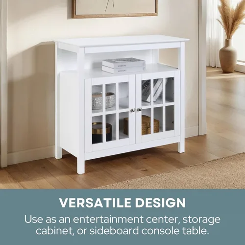 Miniatura 6 de Convenience Concepts Big Sur Highboy Soporte de TV de 36 pulgadas, moderno centro de entretenimiento para televisores de hasta 40 pulgadas, armario