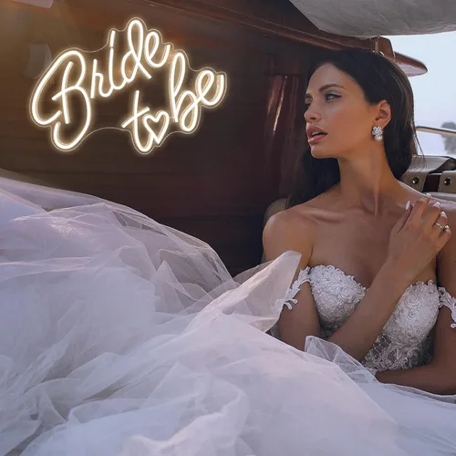 Miniatura 4 de Letrero de neón para futura novia, luces de neón LED blancas cálidas USB, letreros de neón para boda, letreros de luz para despedida de soltera