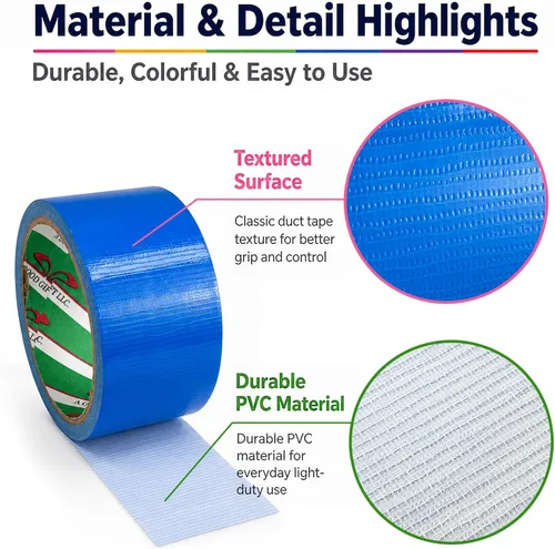 Miniatura 3 de GiftExpress 18 cintas adhesivas de colores surtidos, cintas holográficas de lunares – Cintas de colores brillantes multiusos para días festivos