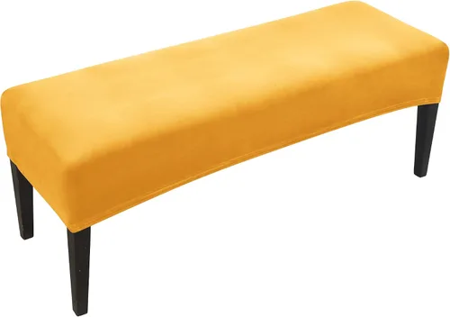 Miniatura 11 de FORCHEER Funda para Banco de Comedor de Tela de Cuero Sintético Innovadora Funda Deslizable para Banco para Sala de Estar Lavable Funda para Otomán