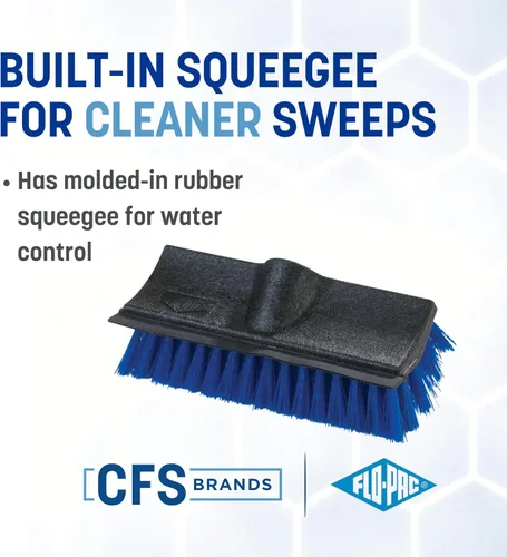 Miniatura 3 de CFS 3619014 - Exfoliante de suelo de doble superficie con escobilla de goma, 10 pulgadas de largo, color azul