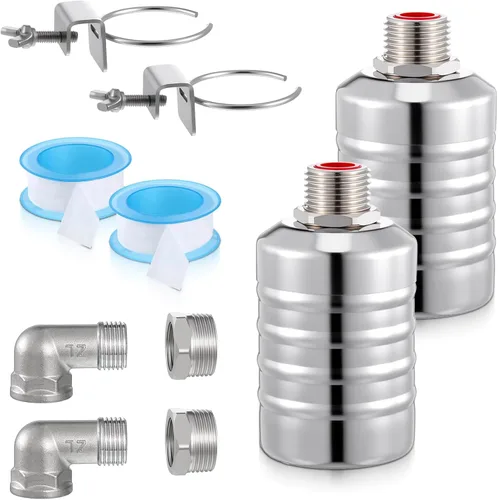 Válvula de flotador de acero inoxidable 304 con control automático de nivel de agua, válvula de flotador de 1/2 a 3/4 pulgadas con cierre automático