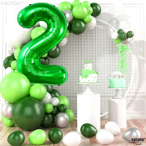 Miniatura 459 de KatchOn, Globo grande azul número 2 de 40 pulgadas Decoraciones de cumpleaños de Baby Shark para niño de 2 años Globo azul número 2 Globo