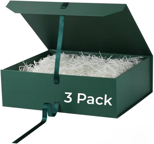 Miniatura 18 de GoooodGift Caja de regalo grande azul, 1 paquete de 13.5 x 11 x 5.3 pulgadas, caja de regalo de lujo para regalos con tapa de cierre magnético