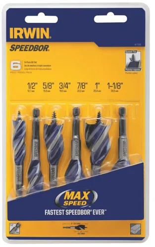 Miniatura 2 de Speedbor 1877239 Irwin Herramientas de perforación de Madera, 4 pulgadas, 6unidades